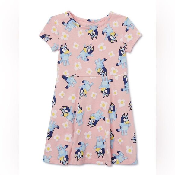 Three Piece Toddler Girl Print Skater Dress - Picture 4 of 7